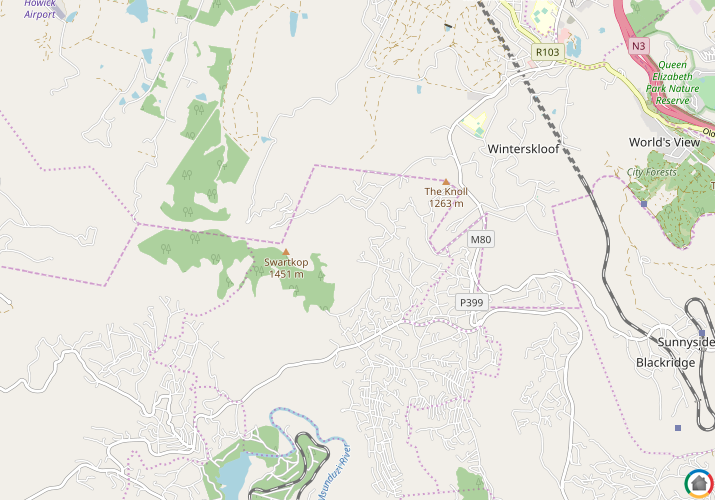 Map location of Sweetwaters